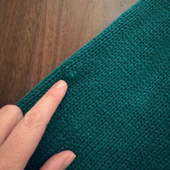 Forenza Sweater Vintage 80's 90's Oversized Cable Knit Green Women's Size Medium - Picture 9 of 9